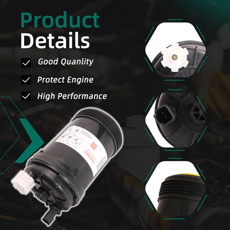 Riyhch 3 PCS *FS1098 Water Separator/Fuel Filterwith PCV Valve–For Cummins B6.7 ISB6.7/QSB6.7 ISL8.9 L9 Series Engines, For W100CFI W120CFI W130CFI#Replaces 5319680 5308722 FH21462 - Image 3